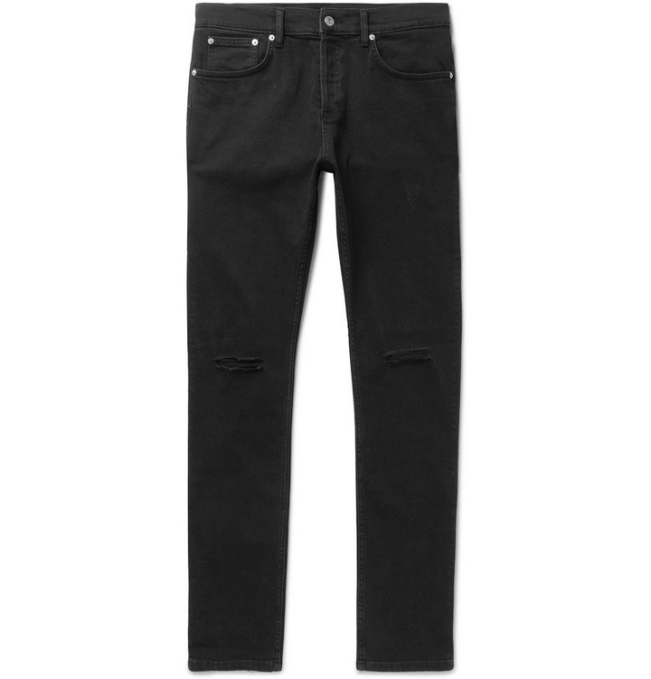 Photo: Sandro - Skinny-Fit Distressed Stretch-Denim Jeans - Men - Black