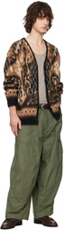 NEEDLES Black & Brown Mohair Paisley Cardigan
