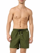MC2 Saint Barth Man Lightweight Fabric Military Green Swim Shorts Lighting Pantone | Pantone® Special Edition