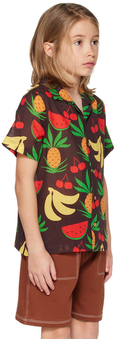 Mini Rodini Kids Brown Fruits Shirt