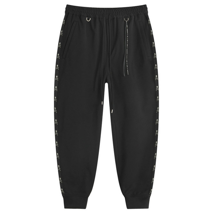 Photo: mastermind JAPAN Men's Skull Tape Jersey Track Pants in Black
