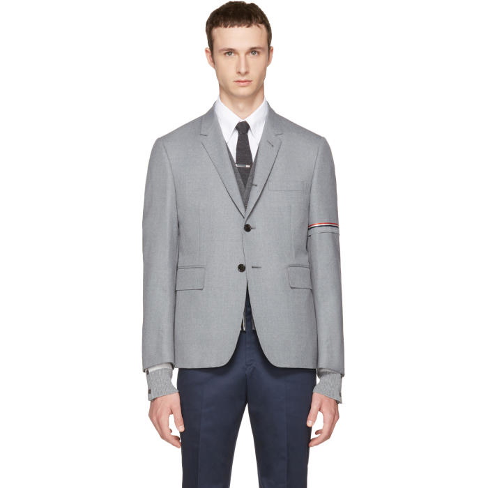 Photo: Thom Browne Grey Selvedge Blazer