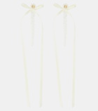 Simone Rocha Drip bow-embellished crystal drop earrings