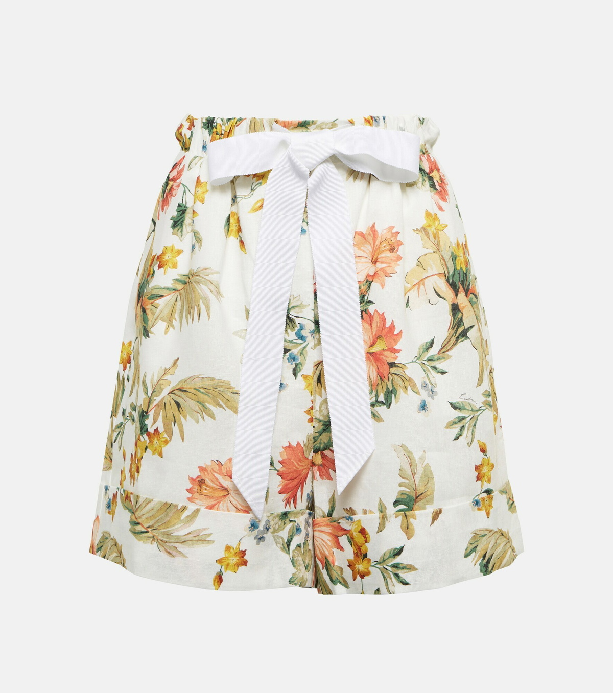 Erdem - Vacation Maui floral linen shorts