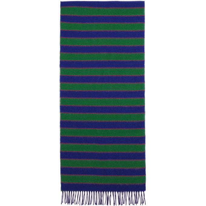 Photo: Kenzo Blue and Green Wool Memento Scarf