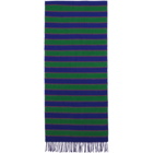 Kenzo Blue and Green Wool Memento Scarf