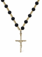 DOLCE & GABBANA - Crucifix Charm Beaded Chain Necklace