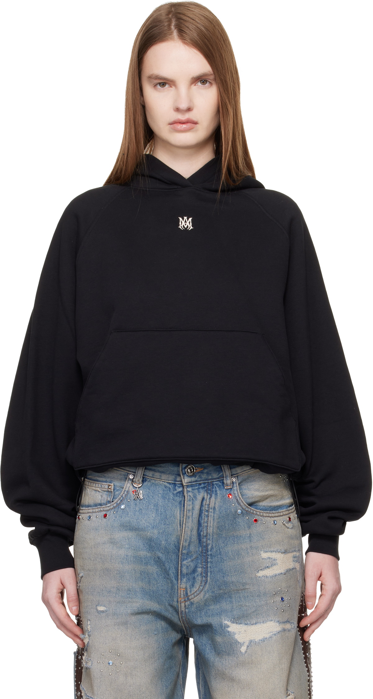 AMIRI Black MA Drop Shoulder Hoodie