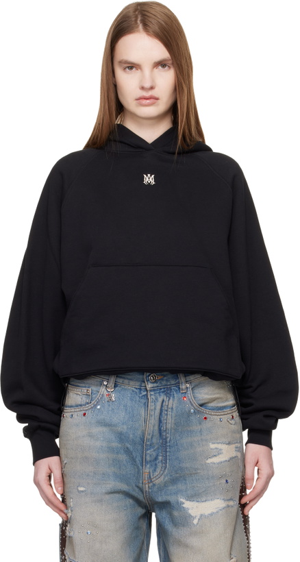 Photo: AMIRI Black MA Drop Shoulder Hoodie
