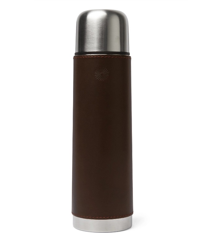 Photo: Purdey - Leather and Steel Flask - Brown