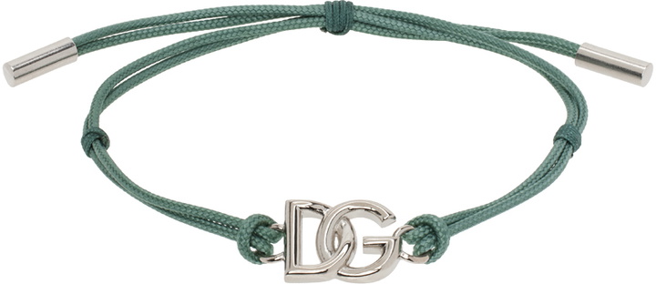 Photo: Dolce&Gabbana Green 'DG' Logo Cord Bracelet