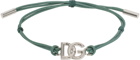 Dolce&Gabbana Green 'DG' Logo Cord Bracelet
