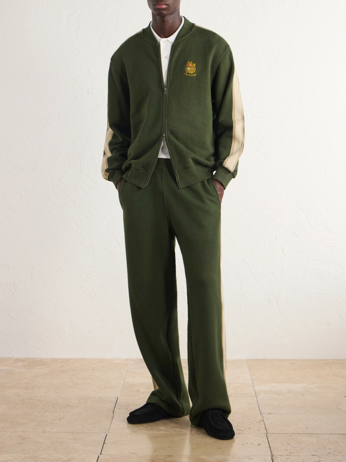 Aimé Leon Dore - Straight-Leg Striped Cotton Sweatpants - Green
