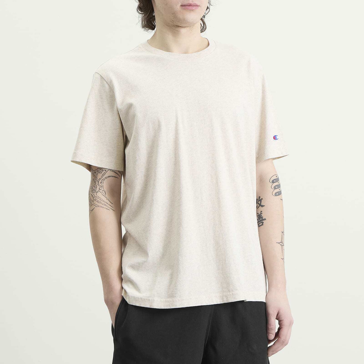 Champion Men's Reverse Weave Relaxed T-Shirt in Oatmeal