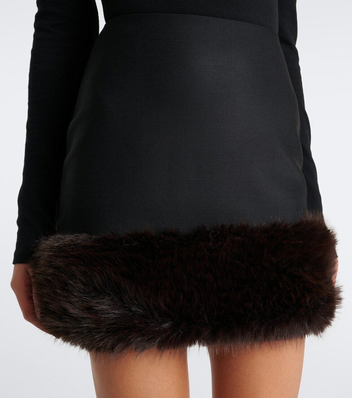 David Koma Wool-blend miniskirt