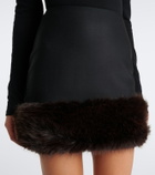 David Koma Wool-blend miniskirt
