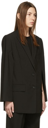 Juun.J Black Single Breasted Cape Blazer