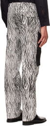 Olly Shinder White & Black Gardiner Cargo Pants