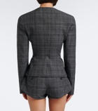 Magda Butrym Checked peplum virgin wool blazer