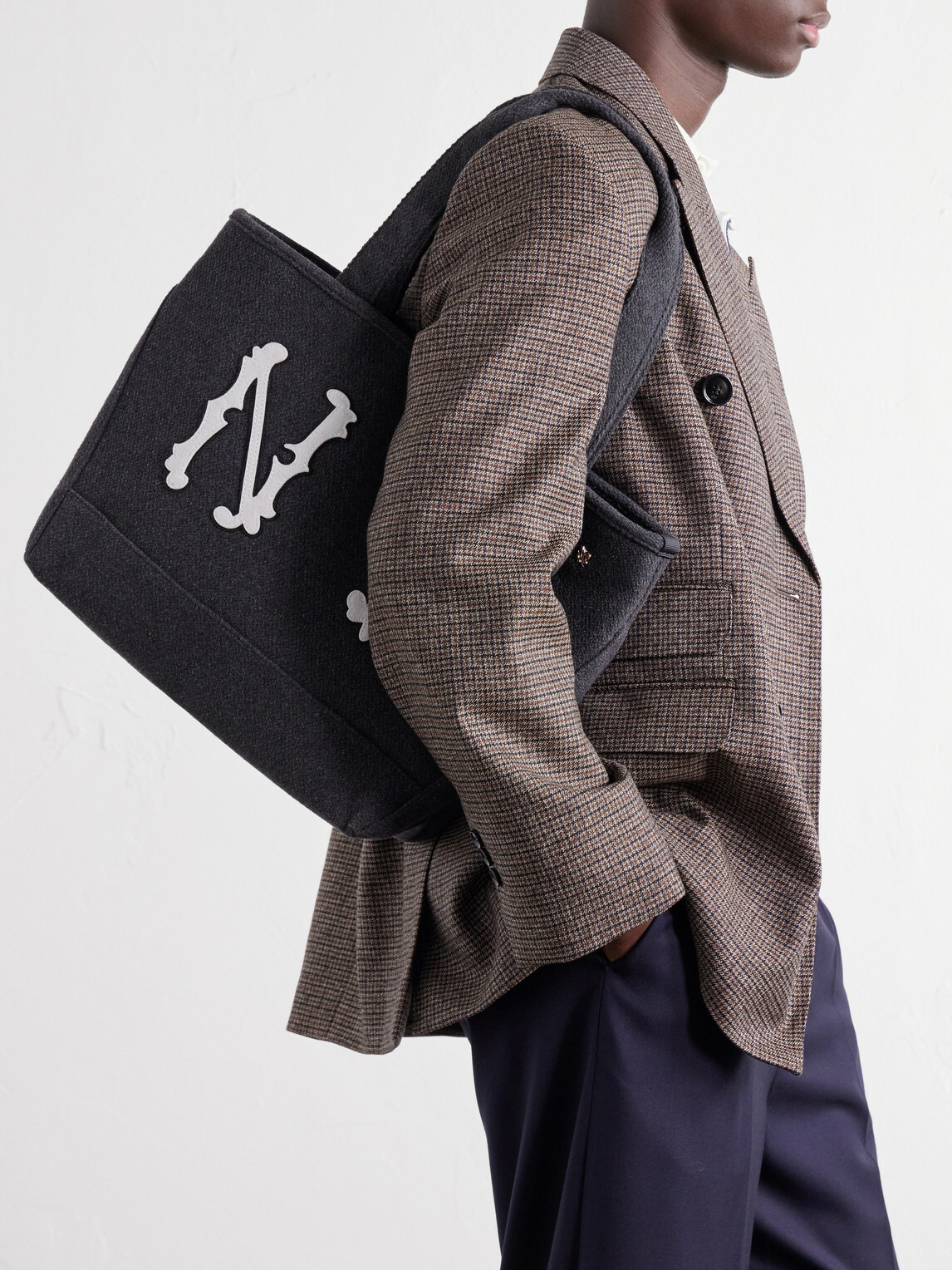 Aimé Leon Dore - NY Highlanders Logo-Appliquéd Canvas Tote - Gray
