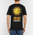 Stüssy - Printed Cotton-Jersey T-Shirt - Black