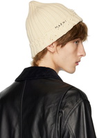 Marni Beige Distressed Beanie