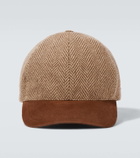 Ralph Lauren Purple Label Herringbone wool baseball cap