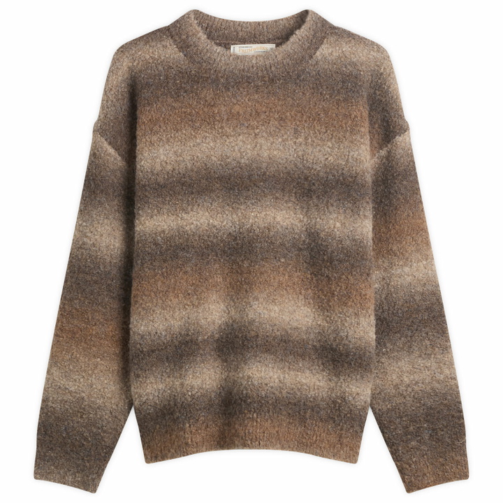 Photo: FrizmWORKS Men's Gradiation Boucle Knit Sweater in Brown