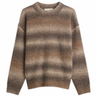 FrizmWORKS Men's Gradiation Boucle Knit Sweater in Brown