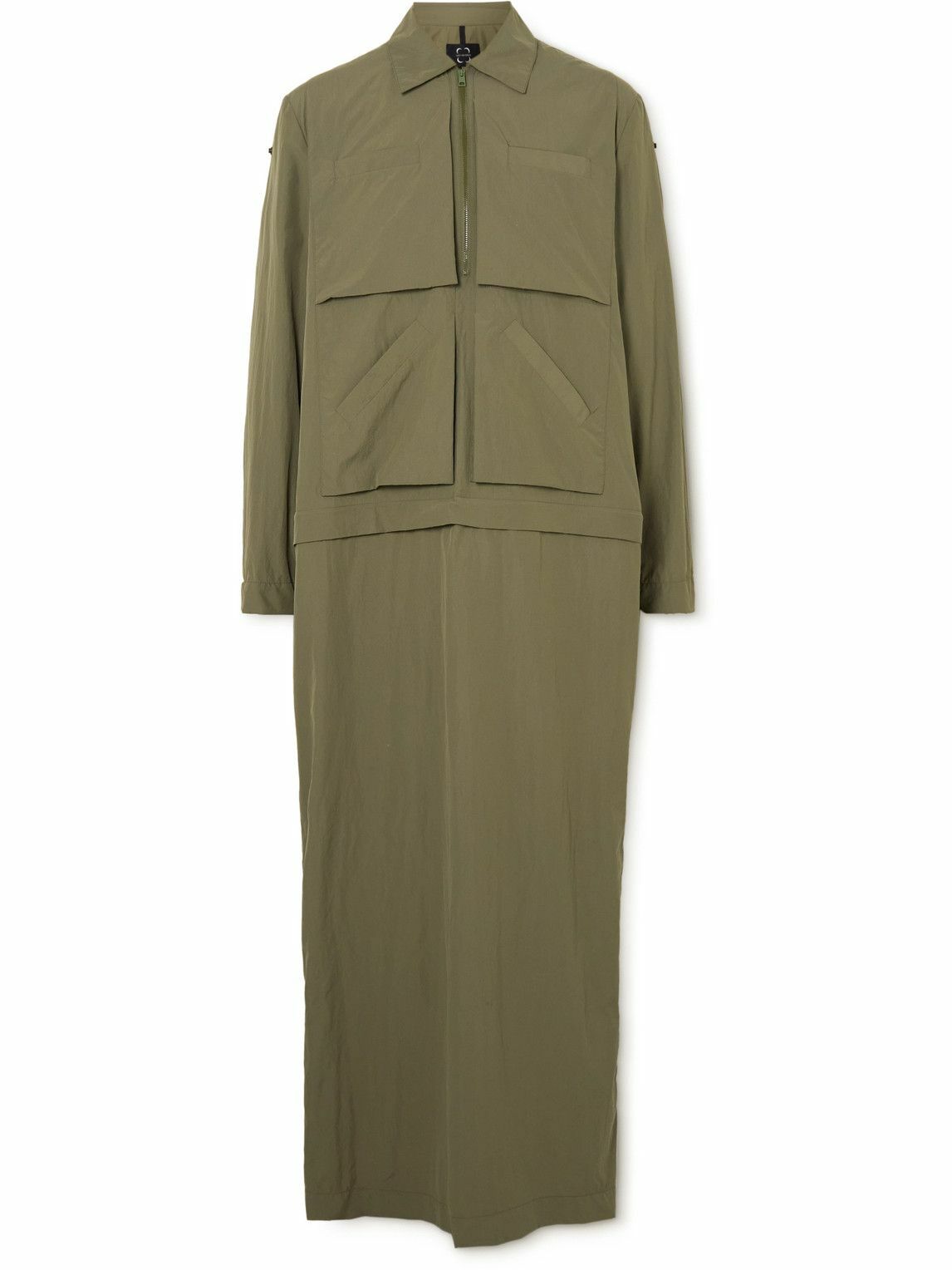 SAIF UD DEEN - Convertible Panelled Canvas Jacket - Green