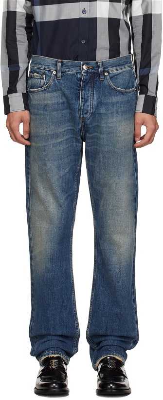 Photo: Burberry Blue Straight Fit Jeans