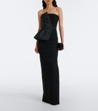 Safiyaa Kasia draped crêpe gown