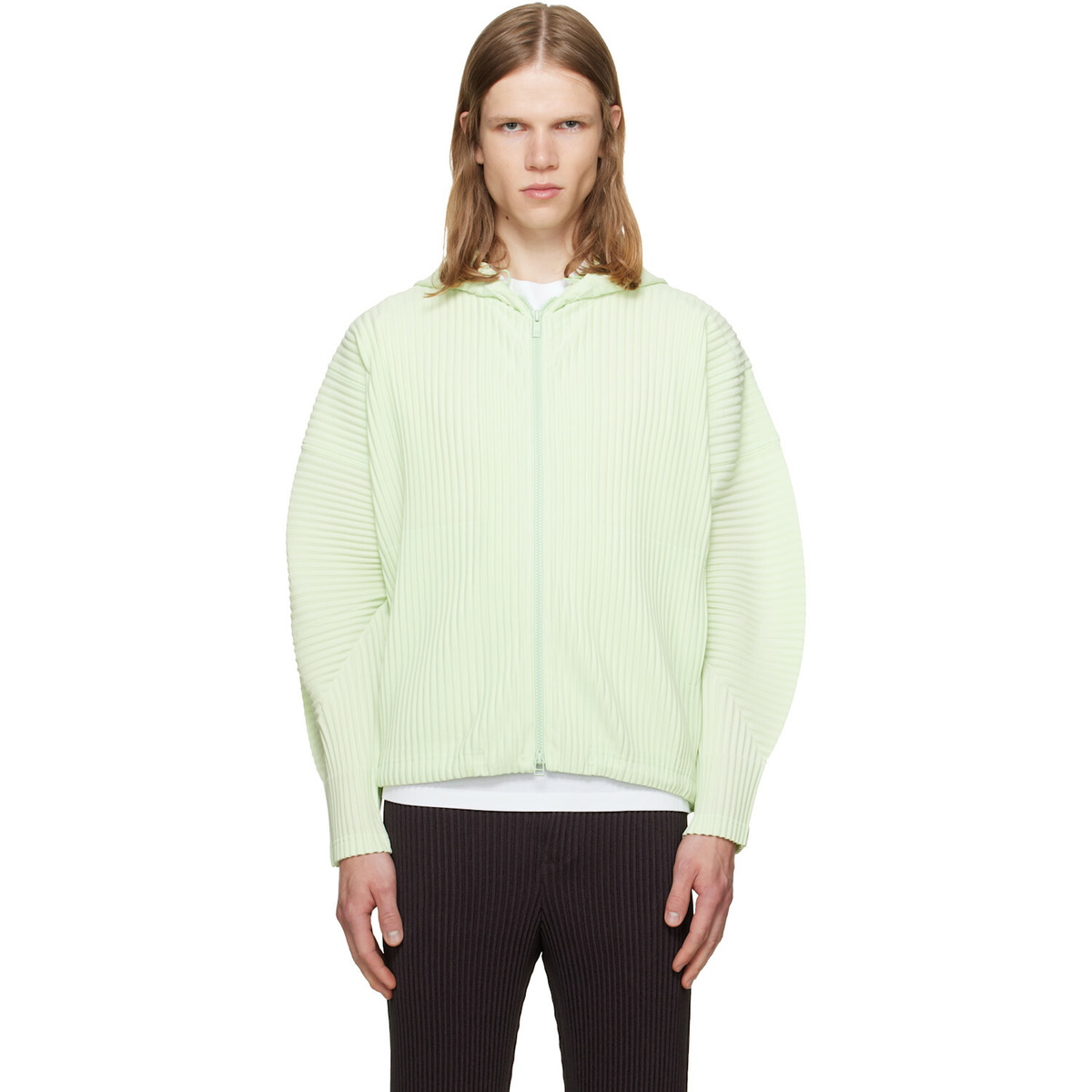 Homme Plisse Issey Miyake Grey Monthly Color February Zip-Up