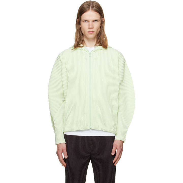 Photo: HOMME PLISSÉ ISSEY MIYAKE Green Monthly Colors July Hoodie