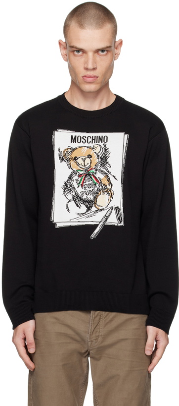 Photo: Moschino Black Teddy Bear Sweater