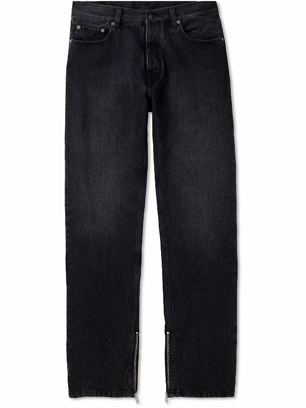 Photo: Off-White - Straight-Leg Zip-Detailed Jeans - Black