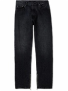 Off-White - Straight-Leg Zip-Detailed Jeans - Black