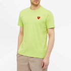 Comme des Garçons Play Men's Red Heart T-Shirt in Green