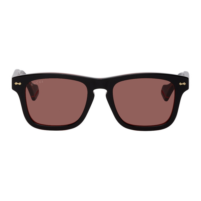 Photo: Gucci Black and Red GG0735S Sunglasses