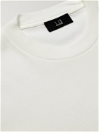 DUNHILL - Logo-Embroidered Cotton-Jersey T-Shirt - Neutrals