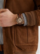 MONTBLANC - 1858 Geosphere Limited Edition Automatic 42mm Bronze and Leather Watch, Ref. No. 128504