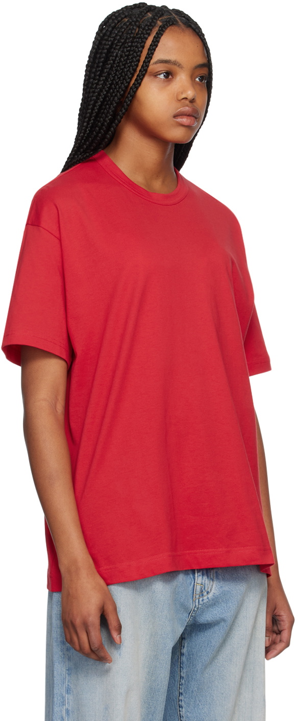 Comme des Garçons Shirt Red Crewneck T-Shirt