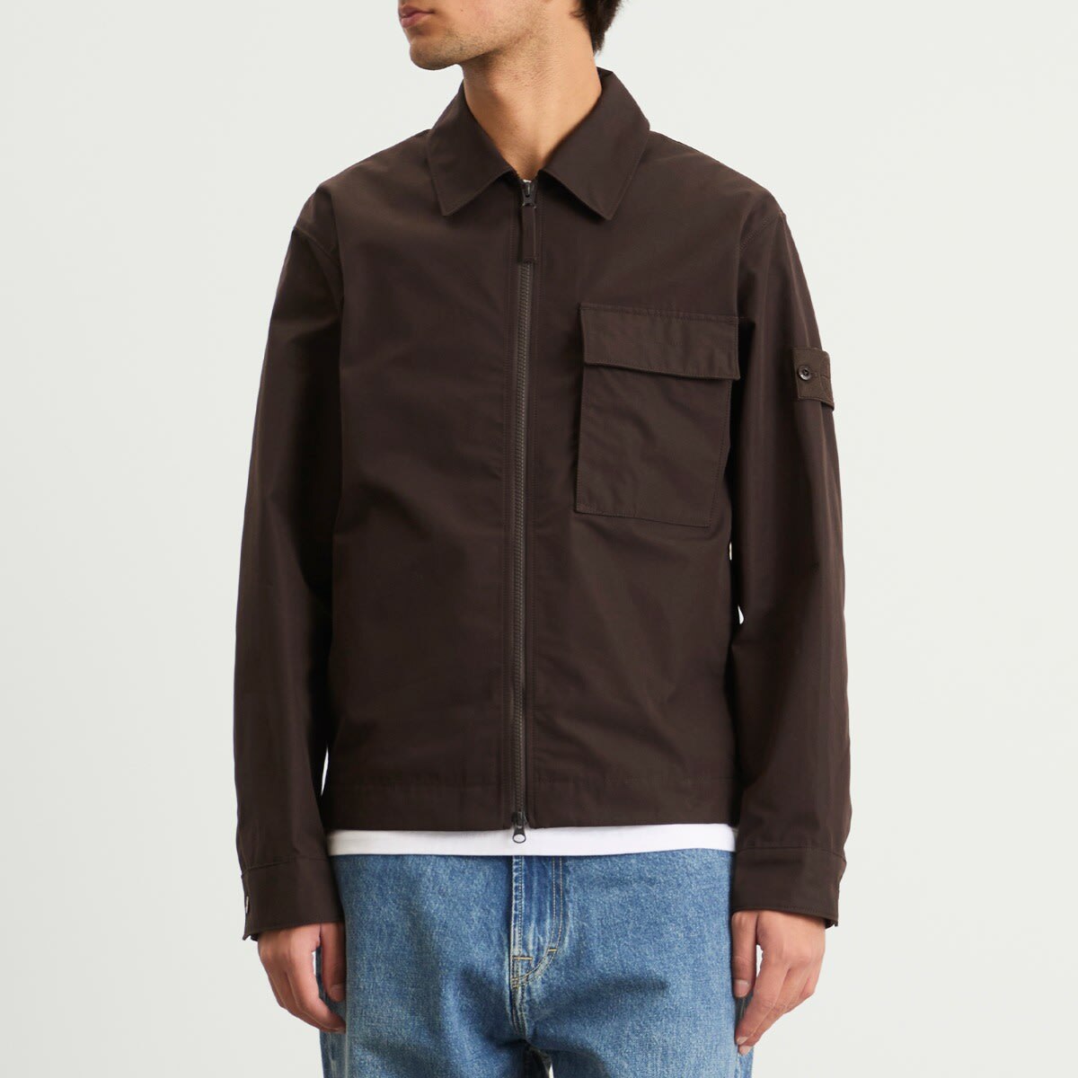 Stone Island Men's Ghost Weatherproof Cotton Canvas Shirt Jacket