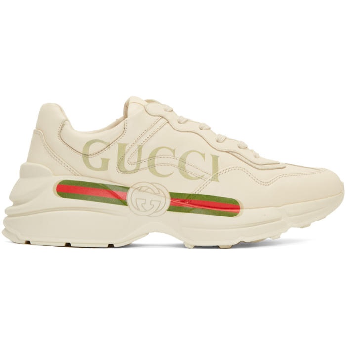 Photo: Gucci Off-White Vintage Logo Rhyton Sneakers