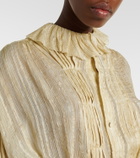 Xu Zhi Pleated silk-blend blouse