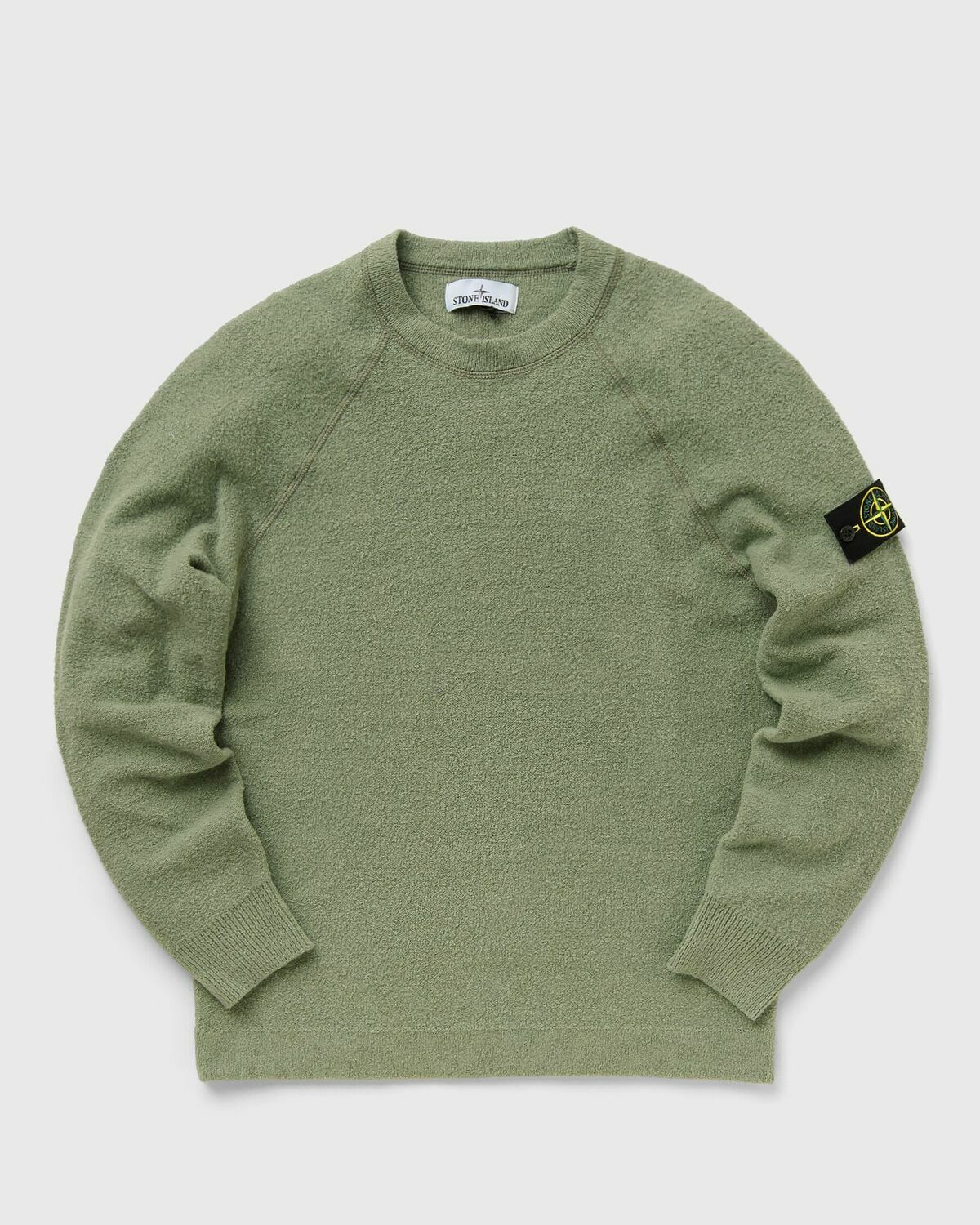 STONE  グリーンニット Stone Island Pullover Soft Cotton Gauzed Effect Green Sweatshirts