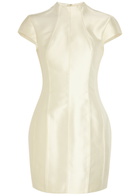 DE LA Vali Zena Darted Crepe Mini Dress Ivory