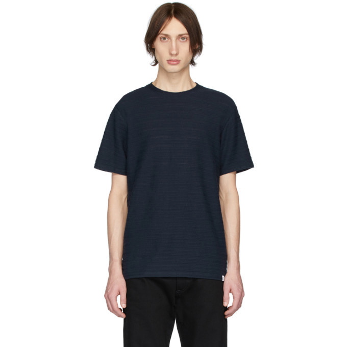 Photo: Norse Projects Navy Jacquard Niels T-Shirt