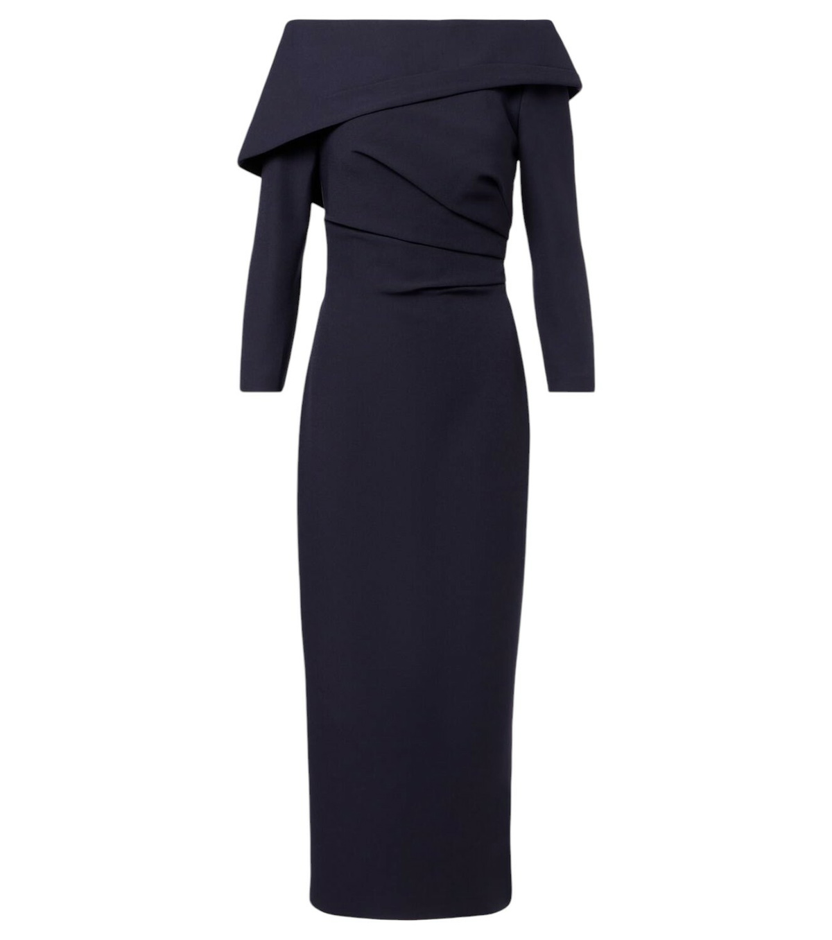 Safiyaa Asymmetrical crêpe midi dress Safiyaa