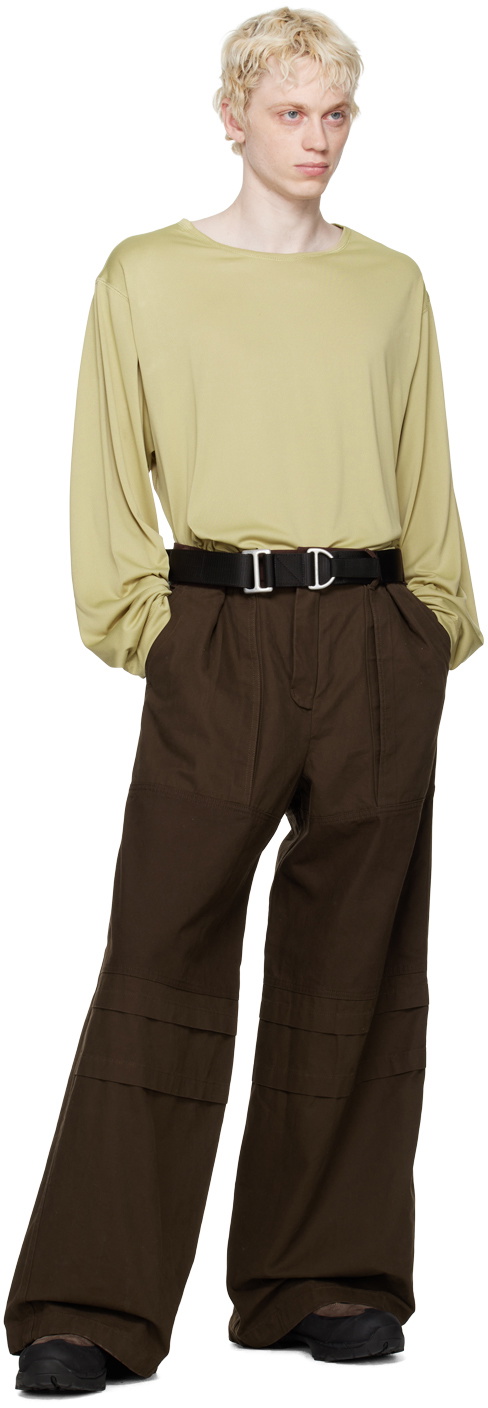BRYAN JIMENÈZ Beige Weight Long Sleeve T-Shirt